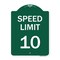 Signmission Speed Reduction Sign Speed Limit 10 Mph, Green & White Aluminum Sign, 18" x 24", GW-1824-22877 A-DES-GW-1824-22877 - alternate 1
